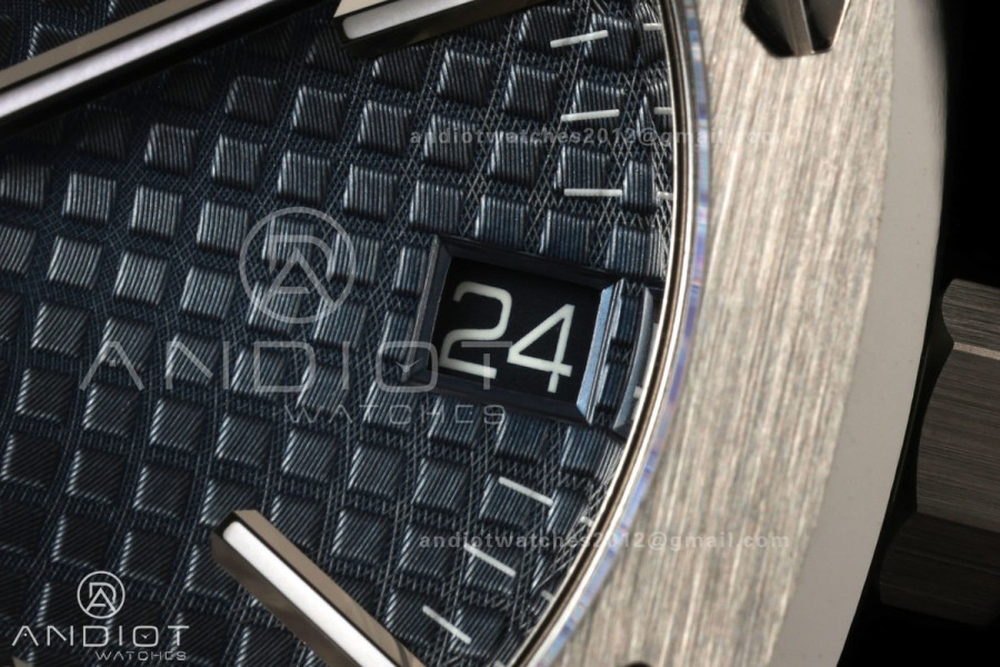 Royal Oak 41mm 15510 SS VSF 1:1 Best Edition Blue Textured Dial on SS Bracelet DD4302 Super Clone