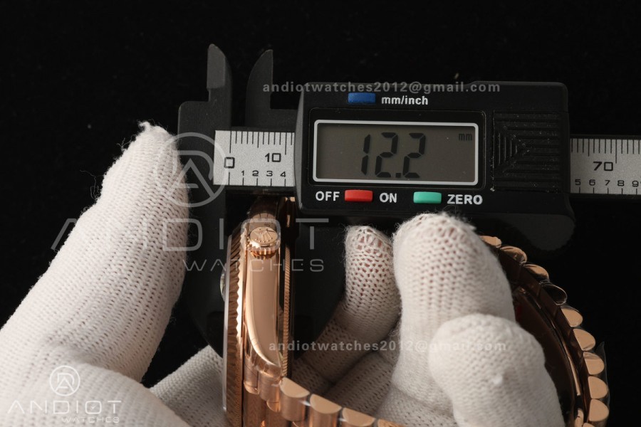 DayDate 40mm 228235 VSF Gain Weight V2 1:1 Best Edition Brown Dial T Diamond Marker on President Bracelet VS3255