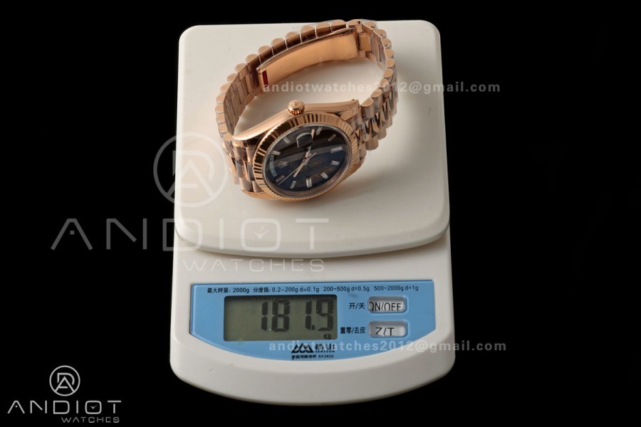 DayDate 40mm 228235 VSF Gain Weight V2 1:1 Best Edition Brown Dial T Diamond Marker on President Bracelet VS3255