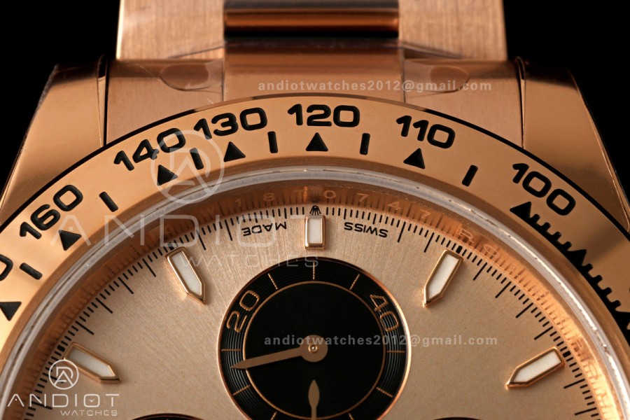 Daytona 126505 Gain Weight VSF 1:1 Best Edition RG/Black Dial On Oyster Bracelet DD4131