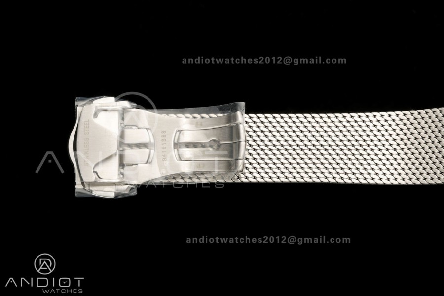 Seamaster Diver 42mm Black Bezel SS VSF 1:1 Best Edition Black Dial On Mesh Bracelet Super Clone 8806