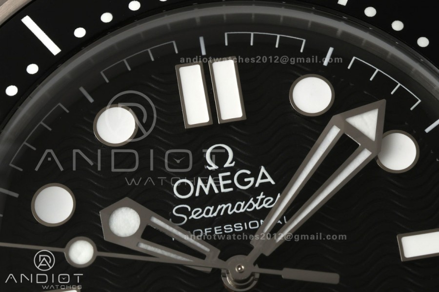 Seamaster Diver 42mm Black Bezel SS VSF 1:1 Best Edition Black Dial On Mesh Bracelet Super Clone 8806