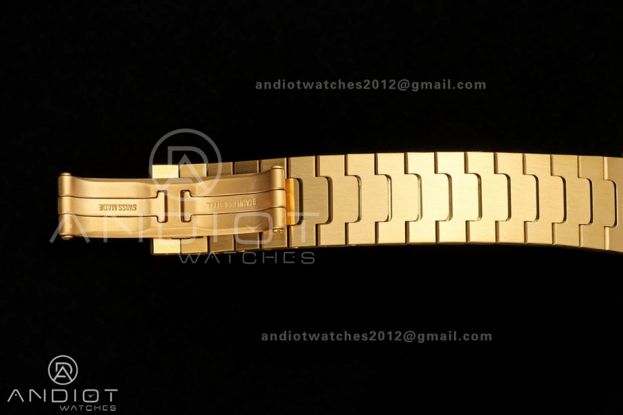 Santos WGSA0107 27x34mm AF 1:1 Best Edition Silver Dial On YG SmartLinks Bracelet Ronda Quartz
