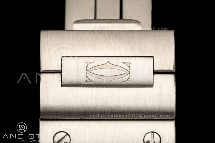 Santos de Cartier 27mm SS AF 1:1 Best Edition Diamond Bezel Silver Dial On SS SmartLinks Bracelet Ronda Quartz