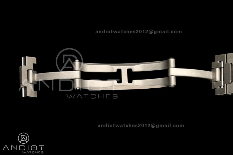Santos W2SA0033 27x34mm AF 1:1 Best Edition Silver Dial  ON SS/YG SmartLinks Bracelet Ronda Quartz