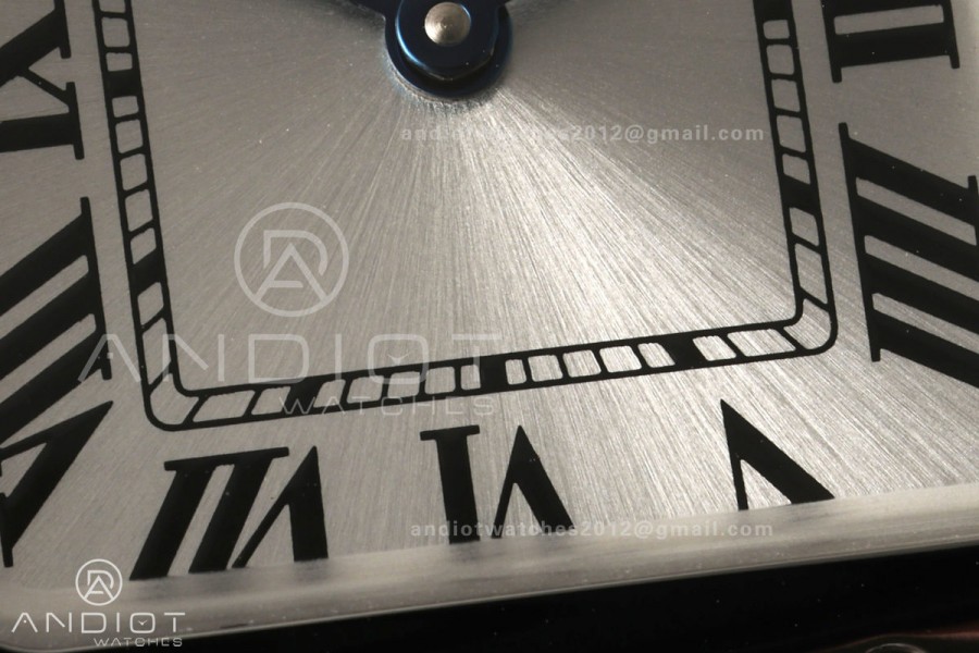 Santos de Cartier 27mm SS DRF 1:1 Best Edition Silver Dial On SS SmartLinks Bracelet Ronda Quartz