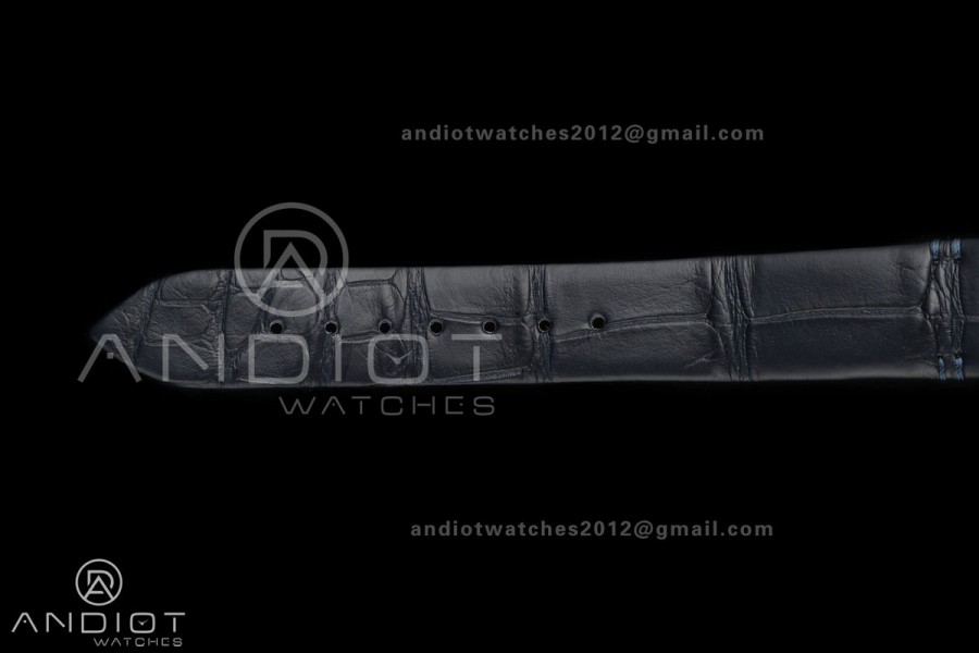Santos De Cartier 27mm YG Bezel DRF SS/LE Silver Dial Alligator Leather Strap Quartz