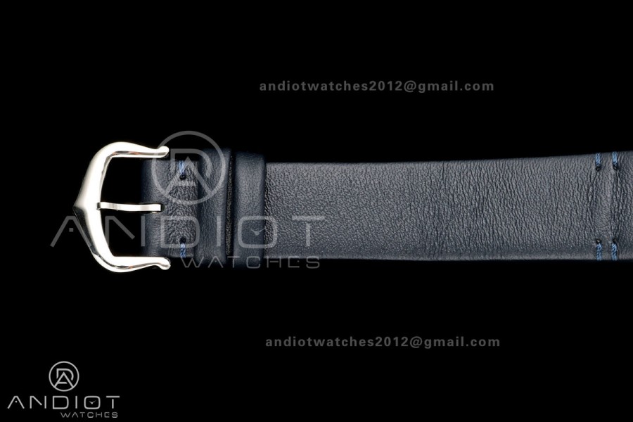 Santos De Cartier DRF 27mm SS/LE Silver Dial YG Bezel Leather Strap Quartz