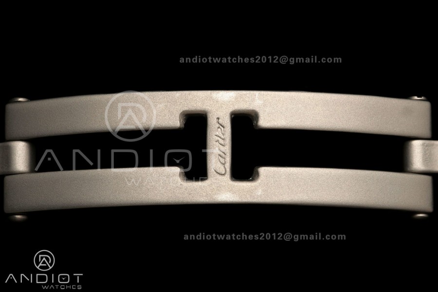Santos W2SA0033 27x34mm DRF 1:1 Best Edition Silver Dial ON SS/YG SmartLinks Bracelet Ronda Quartz