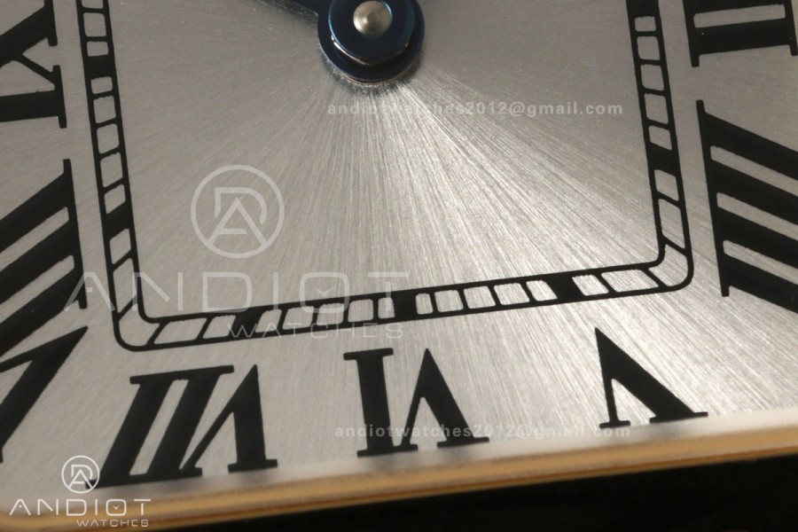 Santos W2SA0033 27x34mm DRF 1:1 Best Edition Silver Dial ON SS/YG SmartLinks Bracelet Ronda Quartz