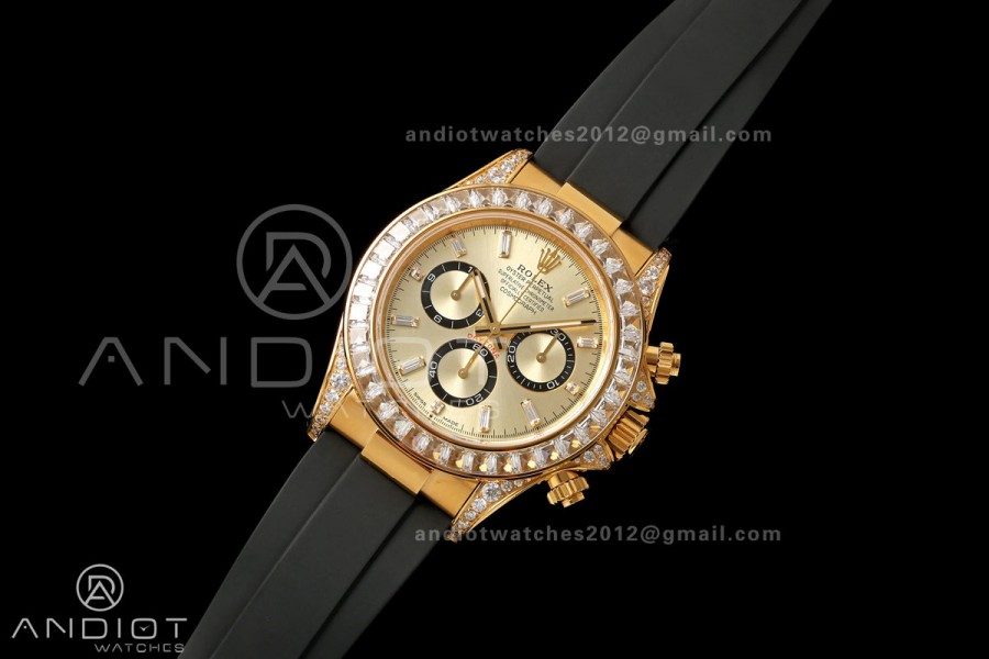 Daytona 126538 Gain Weight Diamond Bezel YG QF YG Dial T Diamond On Oysterflex Strap SH4131 (Free Sprung)