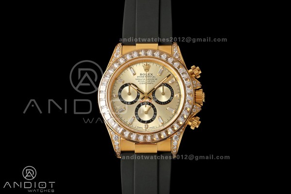 Daytona 126538 Gain Weight Diamond Bezel YG QF YG Dial T Diamond On Oysterflex Strap SH4131 (Free Sprung)