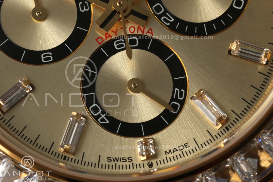 Daytona 126538 Gain Weight Diamond Bezel YG QF YG Dial T Diamond On Oysterflex Strap SH4131 (Free Sprung)