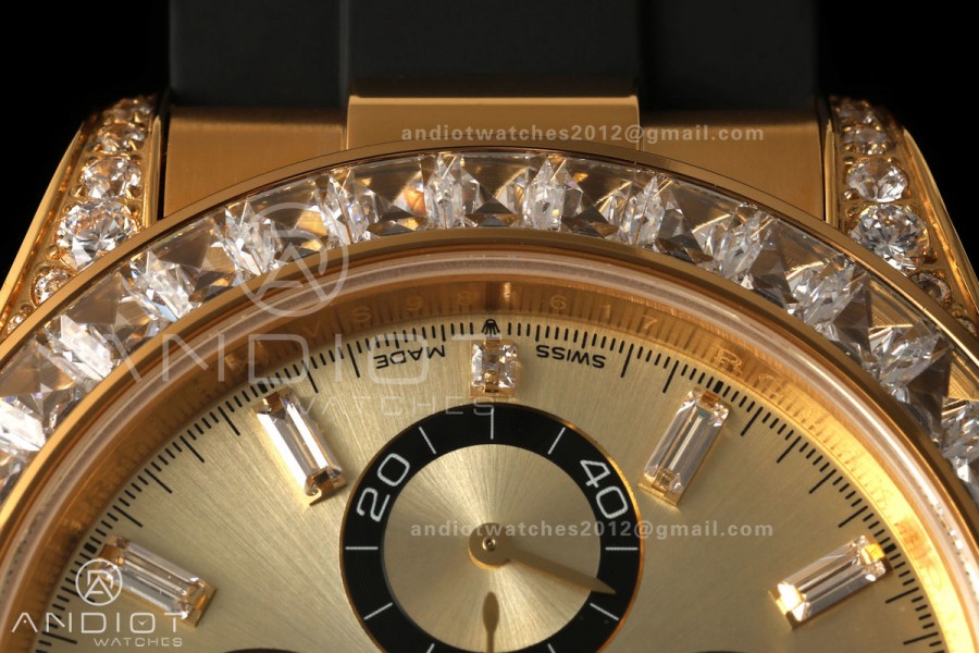 Daytona 126538 Gain Weight Diamond Bezel YG QF YG Dial T Diamond On Oysterflex Strap SH4131 (Free Sprung)