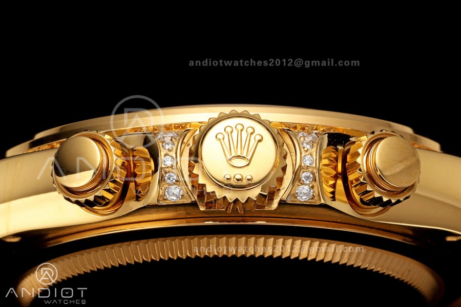 Daytona 126538 Gain Weight Diamond Bezel YG QF YG Dial T Diamond On Oysterflex Strap SH4131 (Free Sprung)