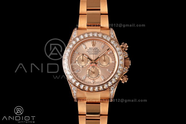 Daytona 126595 RG Gain Weight QF RG Dial T Diamond Marker On Oyster Bracelet SH4131 (Free Sprung)