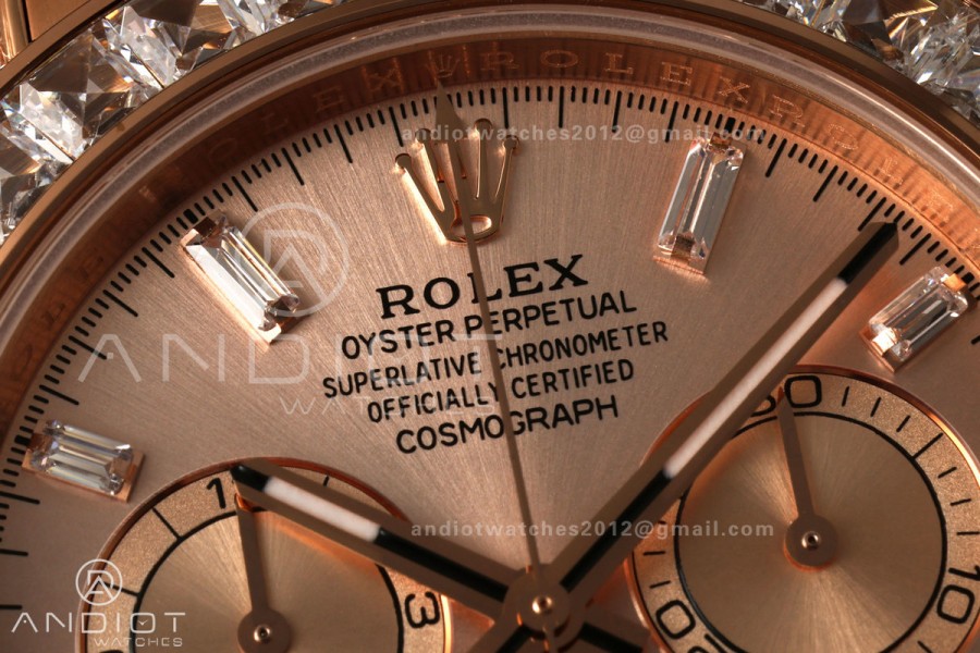 Daytona 126595 RG Gain Weight QF RG Dial T Diamond Marker On Oyster Bracelet SH4131 (Free Sprung)