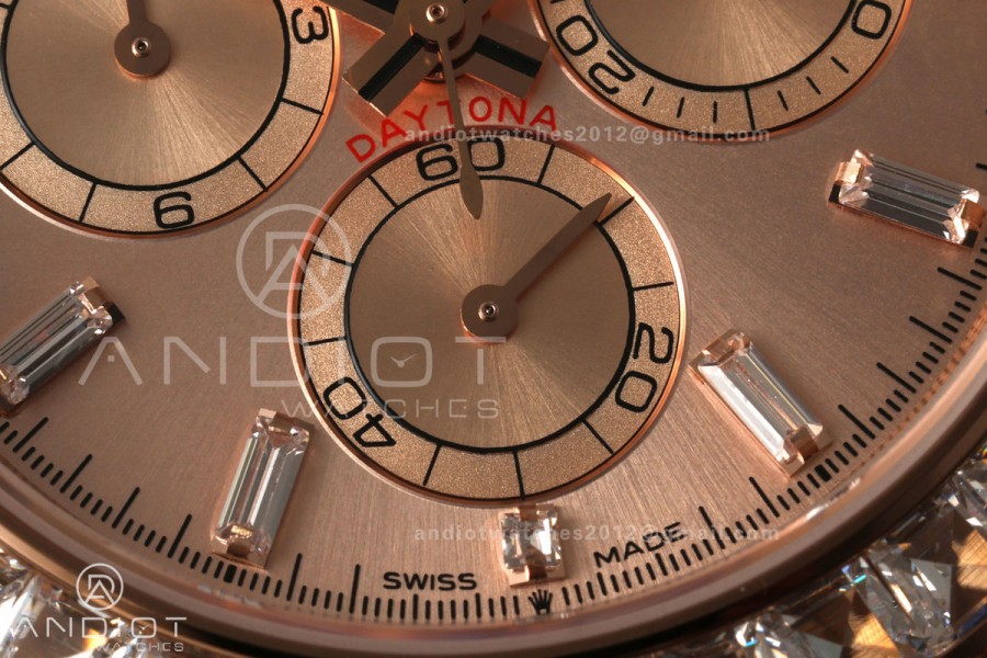 Daytona 126595 RG Gain Weight QF RG Dial T Diamond Marker On Oyster Bracelet SH4131 (Free Sprung)