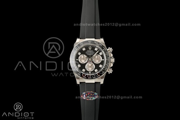 Daytona 126519 VF 1:1 Best Edition Black/Silver Diamonds Dial on Oysterflex Strap DD4131