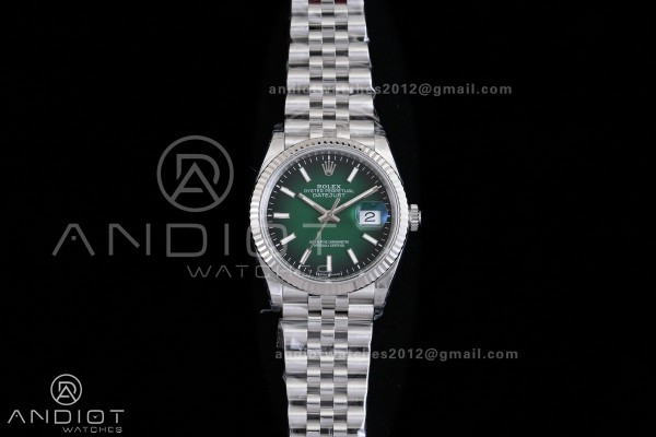 DateJust 36 SS 126234 904L V2 VSF 1:1 Best Edition Green Ombre Dial Stick Marker On Jubilee Bracelet DD3235