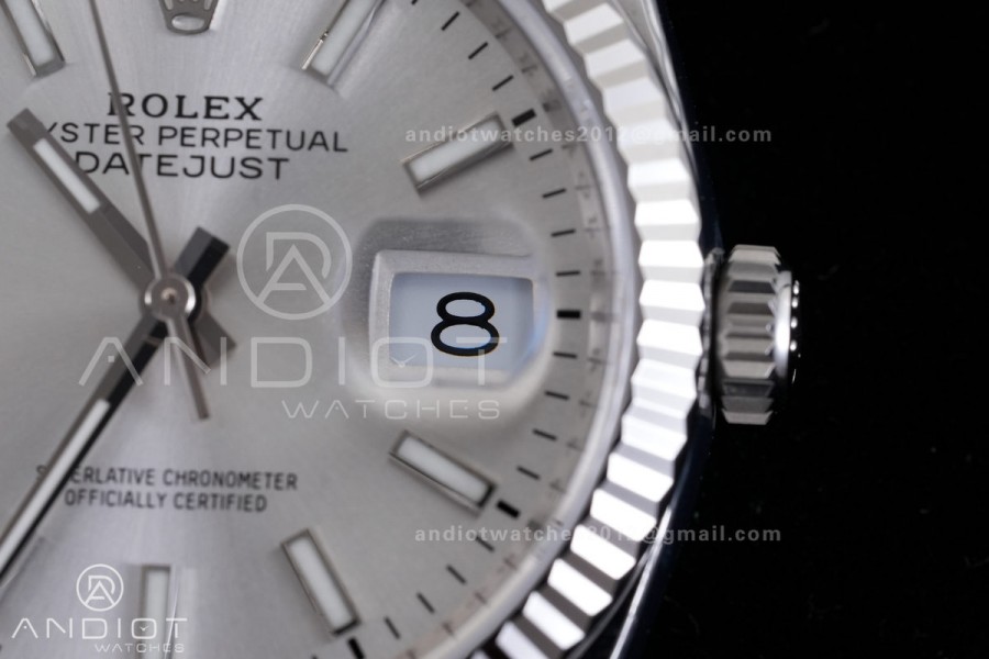 DateJust 36 SS 126234 VSF 1:1 Best Edition 904L Steel Silver Stick Dial on Jubilee Bracelet VS3235 V2