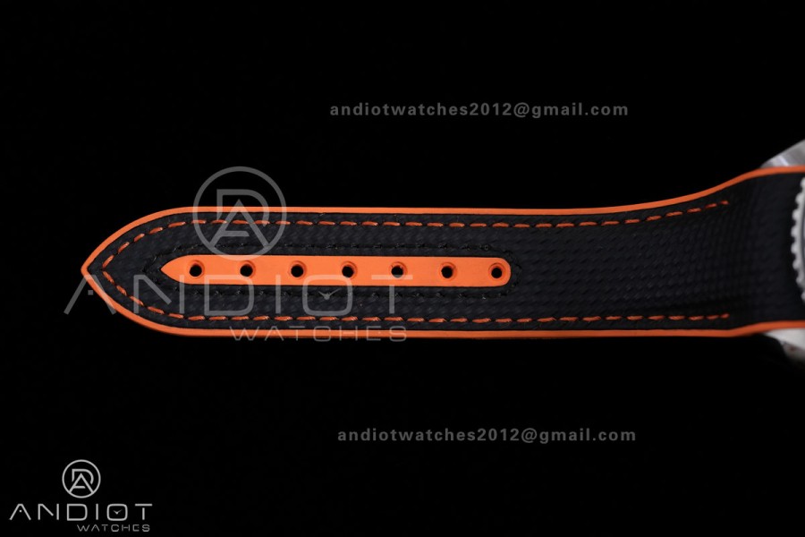 Planet Ocean 43.5mm SS VSF 1:1 Best Edition Black/Orange Bezel Black Dial on Nylon Strap A8900 Super Clone V2