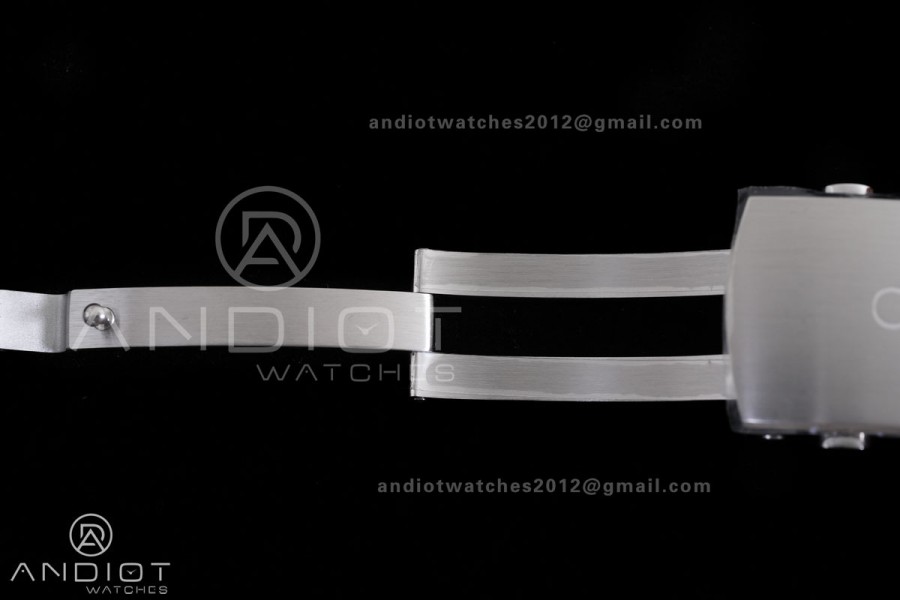 Planet Ocean 43.5mm SS VSF 1:1 Best Edition Black/Orange Bezel Black Dial on SS Bracelet A8900 Super Clone V2