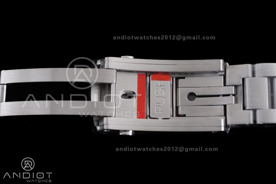 Planet Ocean 43.5mm SS VSF 1:1 Best Edition Black/Orange Bezel Black Dial on SS Bracelet A8900 Super Clone V2