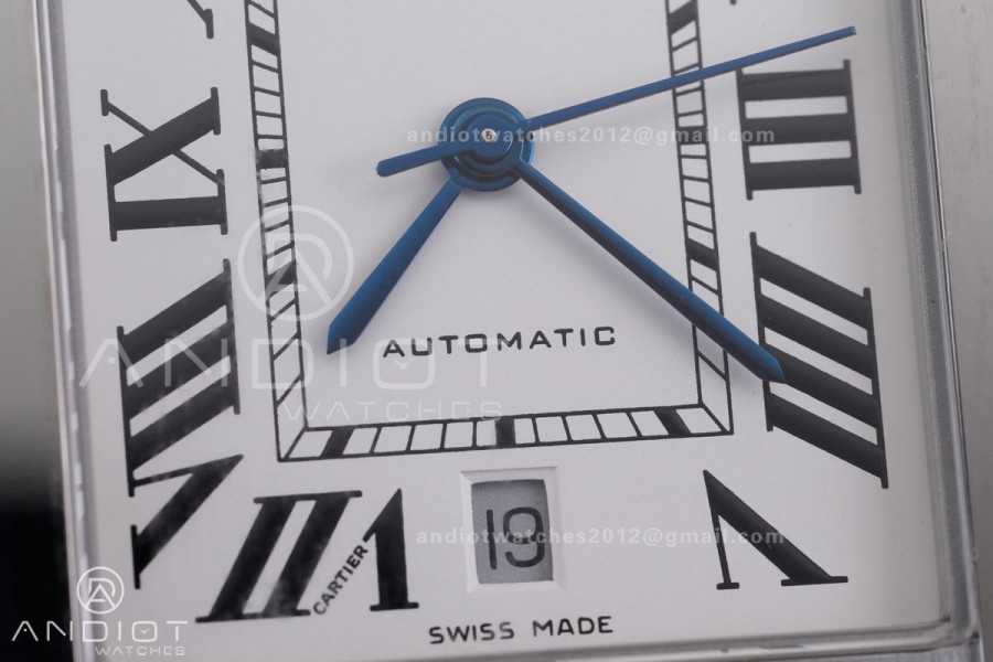 Tank Solo 31mm SS AF 1:1 Best Edition White Dial on Black Leather Strap MIYOTA 9015