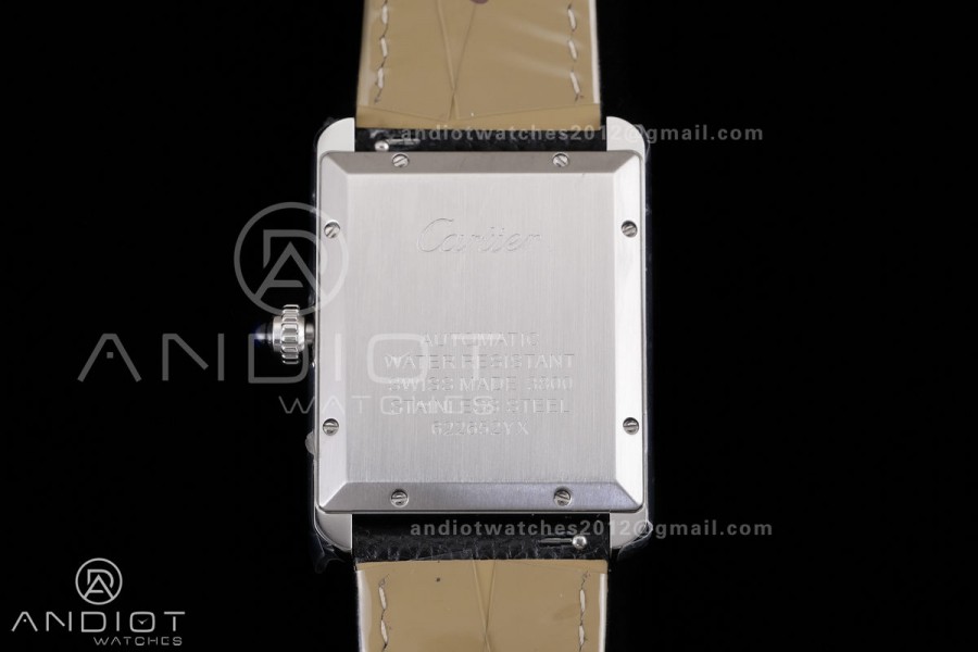 Tank Solo 31mm SS AF 1:1 Best Edition White Dial on Black Leather Strap MIYOTA 9015