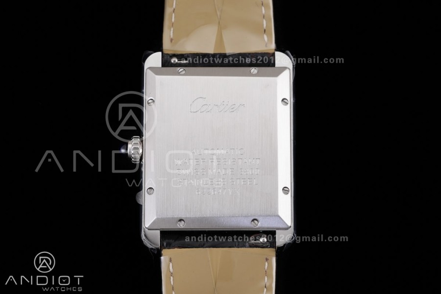 Tank Solo 31mm SS AF 1:1 Best Edition White Dial on Black Croco Strap MIYOTA 9015