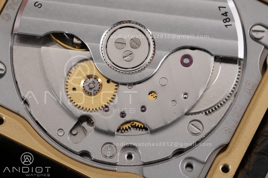 Tank Solo 31mm YG AF 1:1 Best Edition White Dial on Black Croco Strap MIYOTA 9015