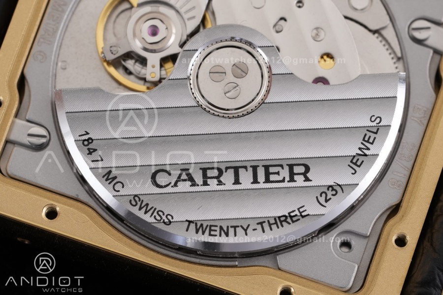 Tank Solo 31mm YG AF 1:1 Best Edition White Dial on Black Croco Strap MIYOTA 9015