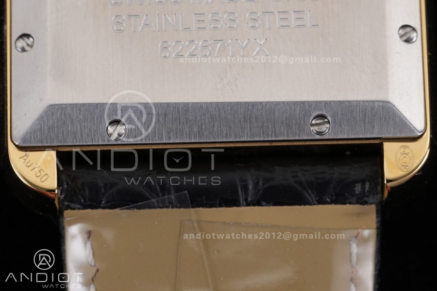 Tank Solo 31mm YG AF 1:1 Best Edition White Dial on Black Croco Strap MIYOTA 9015