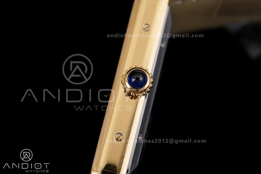 Tank Solo 31mm YG AF 1:1 Best Edition White Dial on Black Croco Strap MIYOTA 9015