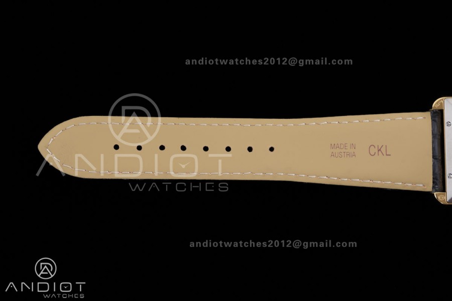 Tank Solo 31mm YG AF 1:1 Best Edition White Dial on Black Croco Strap MIYOTA 9015