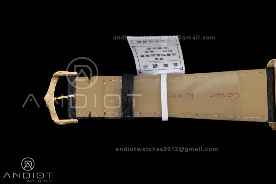 Tank Solo 31mm YG AF 1:1 Best Edition White Dial on Black Croco Strap MIYOTA 9015