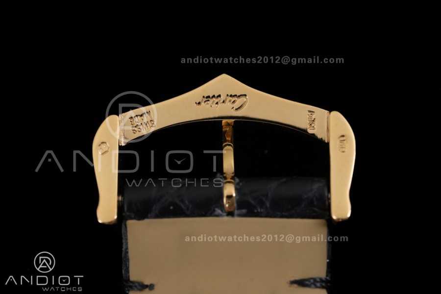 Tank Solo 31mm YG AF 1:1 Best Edition White Dial on Black Croco Strap MIYOTA 9015