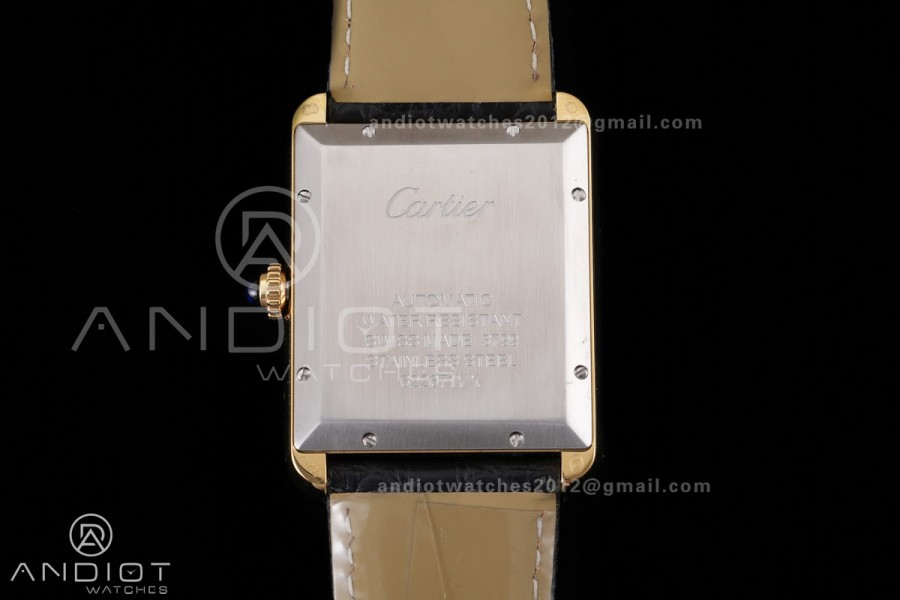 Tank Solo 31mm YG AF 1:1 Best Edition White Dial on Black Croco Strap MIYOTA 9015