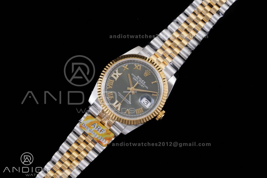 DateJust 36 SS/YG 126233 ARF 1:1 Best Edition Green Roman Diamonds Dial on Jubilee Bracelet DD3235
