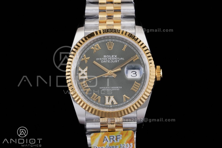 DateJust 36 SS/YG 126233 ARF 1:1 Best Edition Green Roman Diamonds Dial on Jubilee Bracelet DD3235