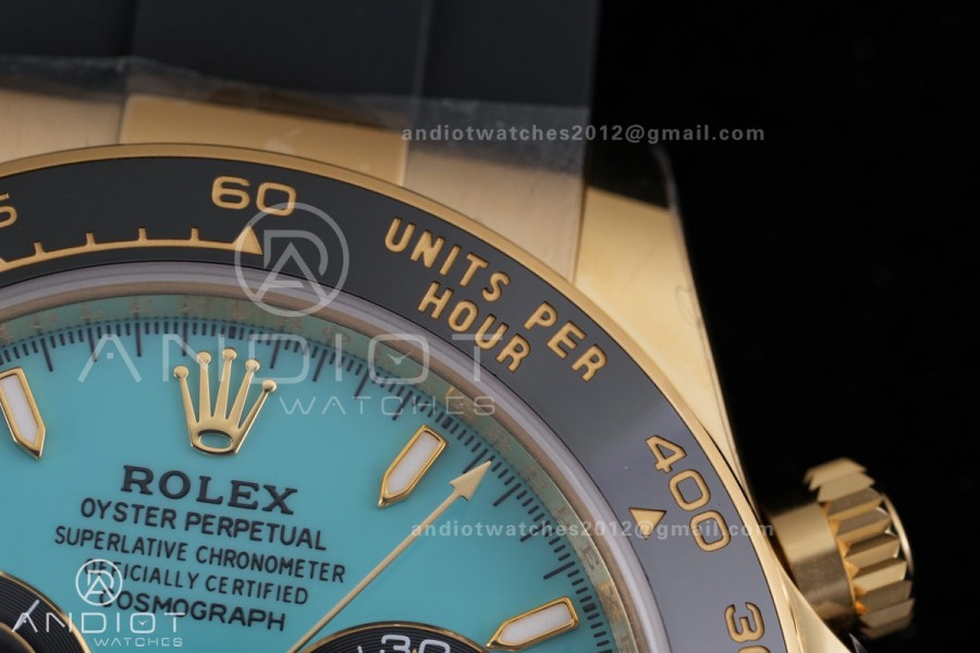 Daytona 126518 RCF 1:1 Best Edition Tiffany Blue Dial on Oysterflex Strap SH4131 (Weighted)