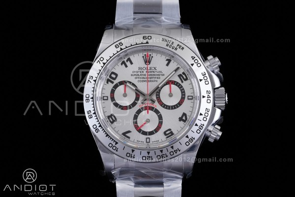 Daytona 116509 Gain Weight QF 1:1 Best Edition Silver Dial Numeral Marker On SS Bracelet SH4130