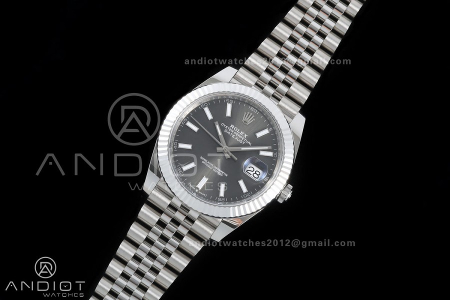 DateJust 41 126334 GOLD Maker 1:1 Best Edition Gray Stick Dial on Jubilee Bracelet JH3235 (Free Sprung)