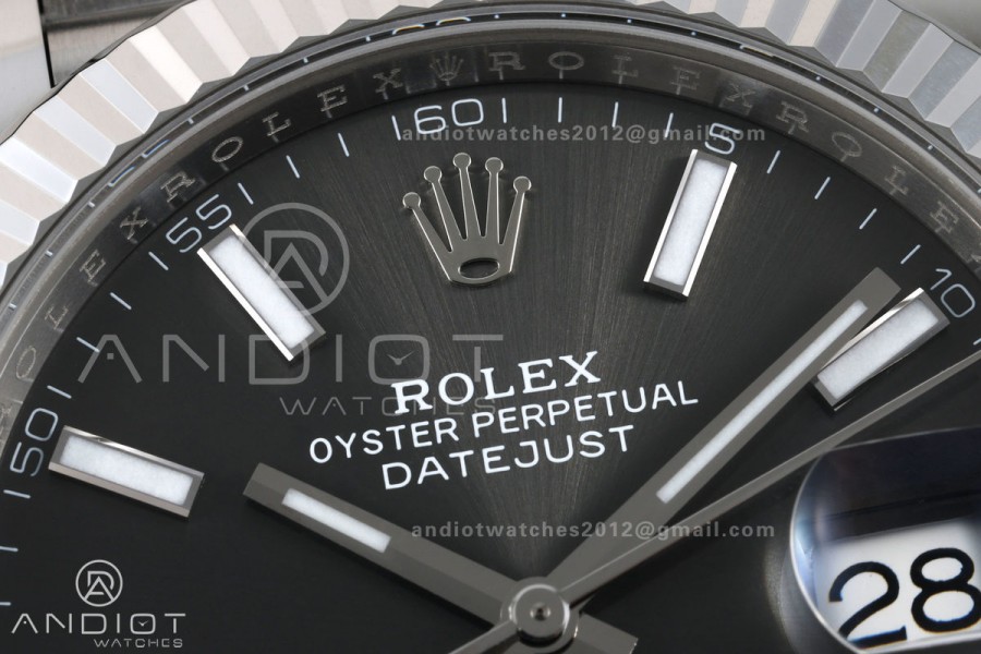 DateJust 41 126334 GOLD Maker 1:1 Best Edition Gray Stick Dial on Jubilee Bracelet JH3235 (Free Sprung)