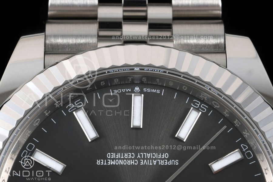 DateJust 41 126334 GOLD Maker 1:1 Best Edition Gray Stick Dial on Jubilee Bracelet JH3235 (Free Sprung)