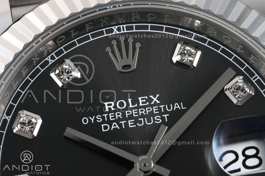 DateJust 41 126334 GOLD Maker 1:1 Best Edition Gray Diamonds Dial on Jubilee Bracelet JH3235 (Free Sprung)