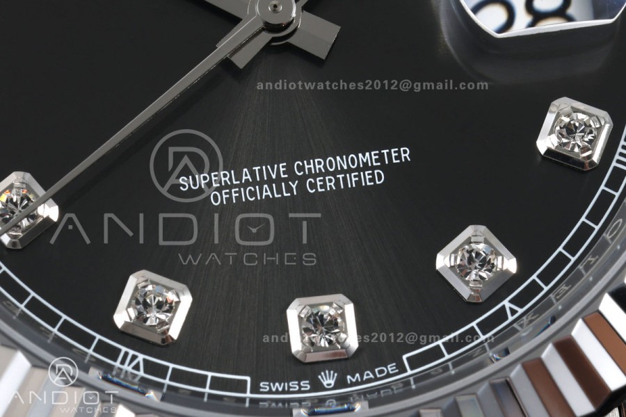 DateJust 41 126334 GOLD Maker 1:1 Best Edition Gray Diamonds Dial on Jubilee Bracelet JH3235 (Free Sprung)