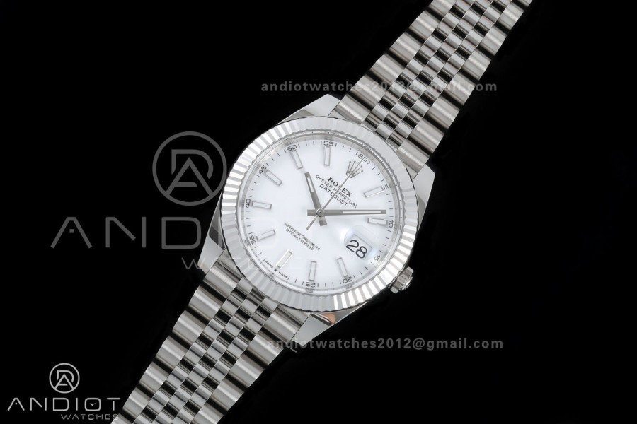 DateJust 41 126334 GOLD Maker 1:1 Best Edition White Stick Dial on Jubilee Bracelet JH3235 (Free Sprung)