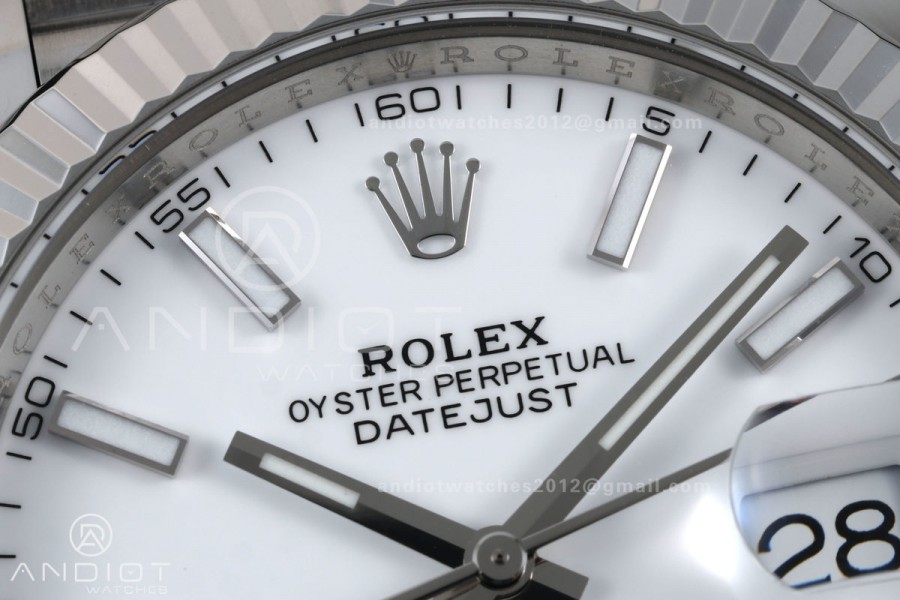 DateJust 41 126334 GOLD Maker 1:1 Best Edition White Stick Dial on Jubilee Bracelet JH3235 (Free Sprung)